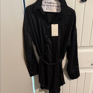 Elegant Black Long Sleeve Dress